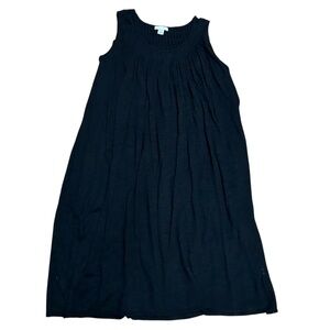 Garnet Hill Black Linen Cotton Blend Dress Size XS Women’s